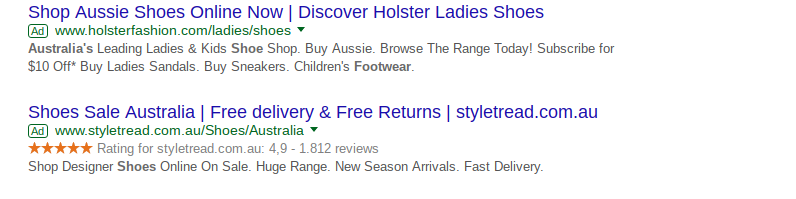 Paid shoes google ads